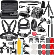 oolong 50 in 1 Action Camera Accessory Kit 33x22x8cm Compatible Large Carrying Case for gopro 11/10 9 Action Camera Storage Bag with Camera Storage Box 4K Action Camera Travel Carry Case