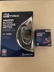 TrueMetrix Self Monitoring Blood Glucose Meter Plus Box of 100 Lancets