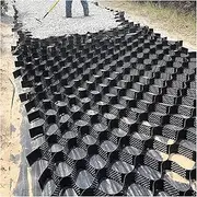 Gravel Ground Grid Walkways, 2" Tall Permeable Ground Grid with Drain Holes, Driveway Stabilization Grids Pavers for Landscaping Parking Lots(5x10m/16x32.8ft)