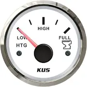 Holding Tank Level Gauge Meter Indicator 0-190ohm 12V/24V 52MM(2") White