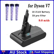 For Dyson V7 21.6V 9000mAh 3* filter fit V7 Animal SV11 Handheld Vacuum Cleaner