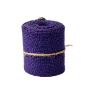 2PCS Colorful Handicraft Vintage Jute Hessian Braid Lace Ribbon Wedding Party Wrapping Decoration PURPLE COLOR