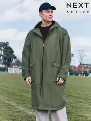 Khaki Green Active Swim Changing Robe Coat Jacket (E59916) | $118
