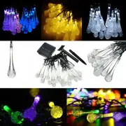 4.8M 20 LED Solar Power Raindrop String Fairy Light For Christmas Party Decor Christmas Decorations Clearance Christmas