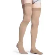 SIGVARIS Men’s Cotton Thigh Highs Grip Top 30-40mmHg Crispa Size: SS Small Short