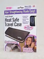 NEW - Simply Straight Brush Heat Safe Case ( Flat irons, Curling Irons) TV