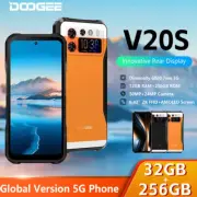 5G DOOGEE V20S 4G Rugged Phone Android 13 Mobile Waterproof Dual Display Outdoor