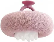 2-in-1 Sunflower Shower Sponge with Suction Cup Exfoliating Bath Sponge for Soft Skin Hypoallergenic & Eco-Friendly Body Scrubber for Spa-Like Luxury 【Purple】