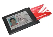 Black Mens Genuine Thin Wallet Credit Card ID Holder Billfold ID holder.