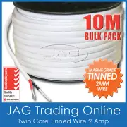10M x 2mm MARINE GRADE TINNED 2-CORE TWIN SHEATH WIRE / BOAT ELECTRICAL CABLE
