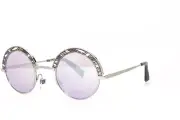 Alain Mikli SILVER ROUND Sunglasses MIRROR PINK 46-25-135 ZQ-1066