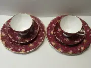 ROYAL ALBERT RUBY LACE 2 SETS OF 3 PIECES NEW