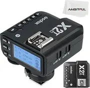 Godox X2T-C TTL 2.4G Wireless Flash Trigger for Canon, Bluetooth Connection, 1/8000s HSS, TCM Function, 5 Separate Group Buttons, 3 Function Buttons for Quick Setting for Canon Camera