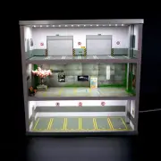 3 layers 1:64 Diorama Parking Lot Display Model Car Garage Scene LED Lighting