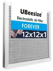 UBeesize 12x12x1 Reusable Electrostatic Air Filter HVAC AC Furnace Filter,MERV 8