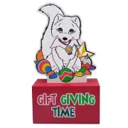 Elf On the Shelf Elf Pets Artic Fox "Gift Giving Time" Table Decor 6"
