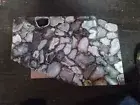 Natural Grey Agate Coffee Table Top, Live Edge Agate Center Table Top, Home Deco