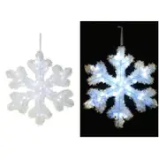 LED Iridescent Snowflake Tinsel Wall Decoration 48cm