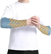 [Generisch] Compression Sleeves for Arms - Basketball Arm Strap | Ice Cream Theme UV Protection Sleeves Unisex for Hiking Training Garden Travel Fishing Hunting Indoor