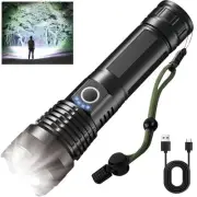 Rechargeable Flashlight 990,000 High Lumens, Tactical LED Flash Light High Po...