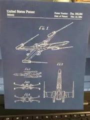 X-WING Us Patent Star Wars Movie Art Print