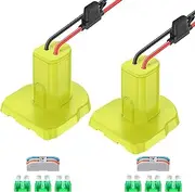 2 Packs Power Wheel Adapter for Ryobi 18V Battery Adapter Power Wheels Battery Converter Kit with Fuses & Wire Terminals, 12AWG Wire, Power Connector for DIY Ride On Truck, RC Car Toys and Robotics