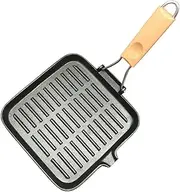 Zerodeko Folding Frying Pan Iron Material Non-Stick Flat Bottom Outdoor Cooking Pot for Camping Backpacker
