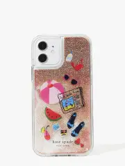 pool party liquid glitter iphone 12/12 pro case