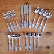 Sango Silent Night Stainless Snow Scene Silverware Flatware Rare 20 PC Nos Korea