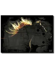Ready2HangArt Equestrian Saddle Ink PSXXI Canvas Wall Art by Tristan Scott