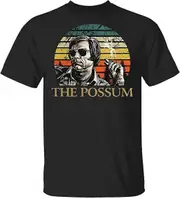 George Jones The Possum Signs Vintage Style Retro Adult Black T-Shirt Men L
