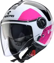 Caberg Riviera V4 X Alpha, open face helmet , color: White/Black/Pink , size: XS