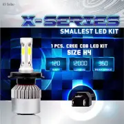 120W 12000LM CREE COB LED Motorcycle Headlight Hi Lo Kit 6000K White H4 9003 (A)