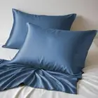 Viscose from Bamboo Silk Pillow Cases Set of 2, Soft Breathable Pillowcase, H...