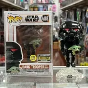 Funko Pop Dark Trooper w/ Grogu GITD #488 Entertainment Earth Exclusive w/ case