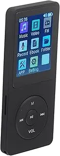 Mp3 Player MP4 Player, Ultra Thin 1.8 Inch LCD Portable Lossless Mp3 Music Player with HD Speaker, FM Radio, Voice Recorder and E Book, MP4 Player with Earphone for Kids Adults (Black)