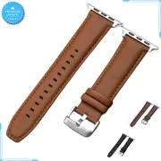 Leather Watch Band For Apple Watch Strap 49 44 45 42 38 40 41mm Formal Wristband