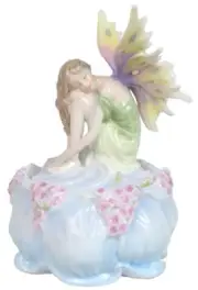 Fairy On Blue Trinket Box - Home Accent