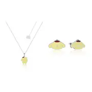 Couture Kingdom Sanrio Pompompurin Necklace 47cm & Stud Earrings 12mm Set Silver