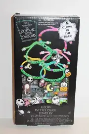Nightmare Before Christmas Glow-in-the-Dark Jewelry Making Bead Craft Kit NEW