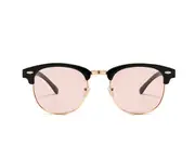 G131 Outdoor Cycling TAC Ocean Film Polarized Color-changing Sunglasses Black Frame To Pink Flat Glasses for Men and Women