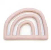 Silicone Simple Mod Baby Teether Rainbow Ring Color Peony
