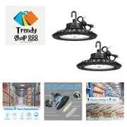 LED High Bay Shop Light 100W 15000LM Super Bright High Bay Lights 5000K, 0-10...