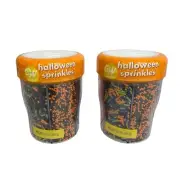 Wilton Halloween 6 Cell Dessert Sprinkles Sugar Jimmies Confetti 6.56oz Lot of 2