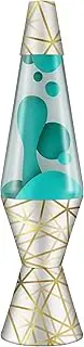 Lava Lamp 24570400UK 14.5" Geometric/Blue/Clear, Aluminum, Glass, 25 W