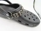 Punk Your Crocs with Biker Chain Double Band of Grey Bicycle Chain Boot 2 Pc Set