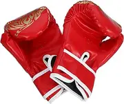 DINHEAROM Kicking Gloves Comfortable PU Thai Gloves with Breathable Lining for Sparring Wrist Wrap for Training and Practice