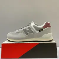 在飛比找蝦皮商城優惠-New Balance 574 NB 男女款 灰紅色 麂皮 