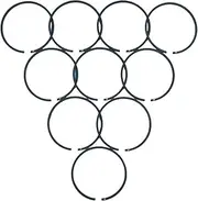 HUVNEXA 10Pcs Lot 1.5mm X 52mm Piston Rings, for, for Husqvarna, 272 272XP 272K, Chainsaw Replacement Parts Car Piston Ring Set
