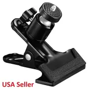 Camera Flash Light Tripod Studio Clip Clamp Holder Bracket 360 Swivel Ballhead